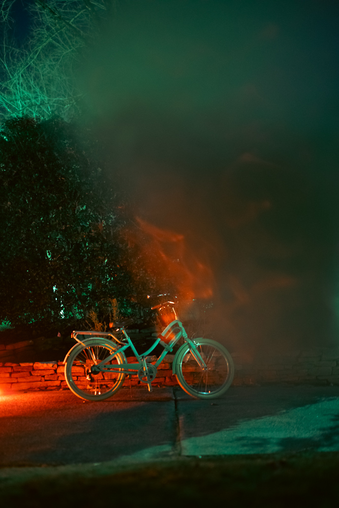 Bicycle on Fire - Fine art photograph by Sarah Wilkerson